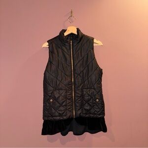 Kensie Black Vest with Stylish Velvet Bottom Size small